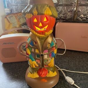 Colorful Pumpkin Scarecrow Lamp